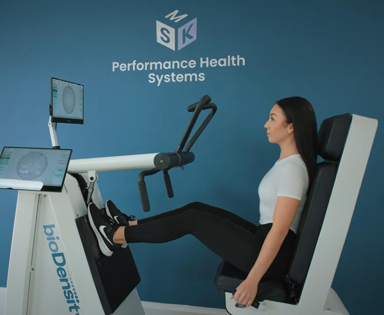 Woman performing bioDensity squat