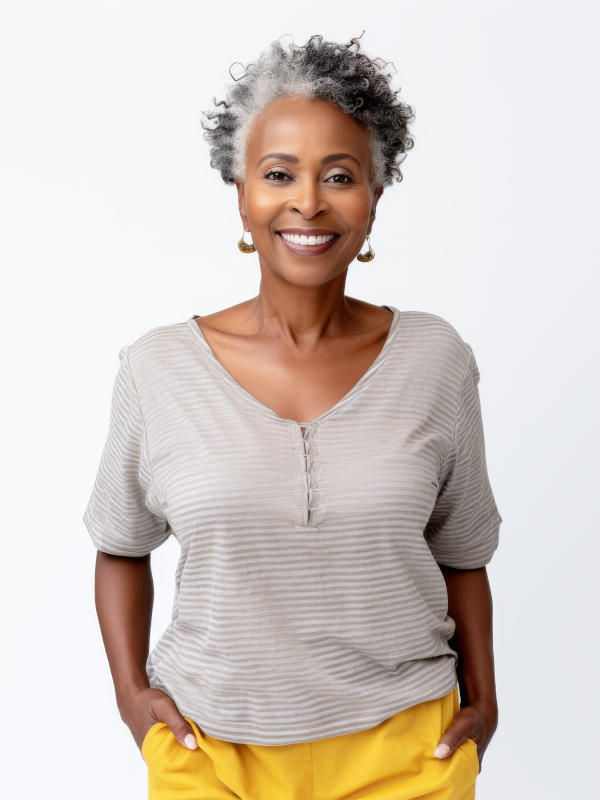 smiling middle aged African American woman
